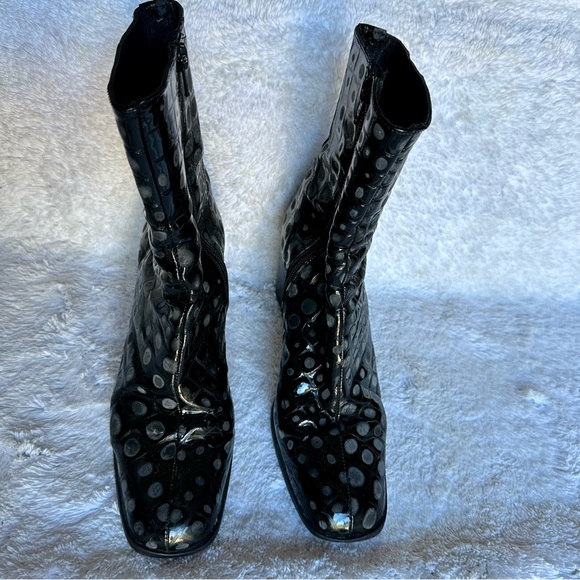 90’s vintage Charles David croc effect leather boots - Picture 2 of 6